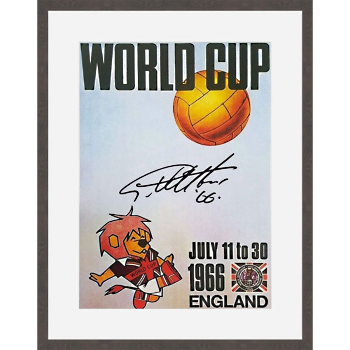 1966 World Cup Poster - Signed by Sir Geoff Hurst